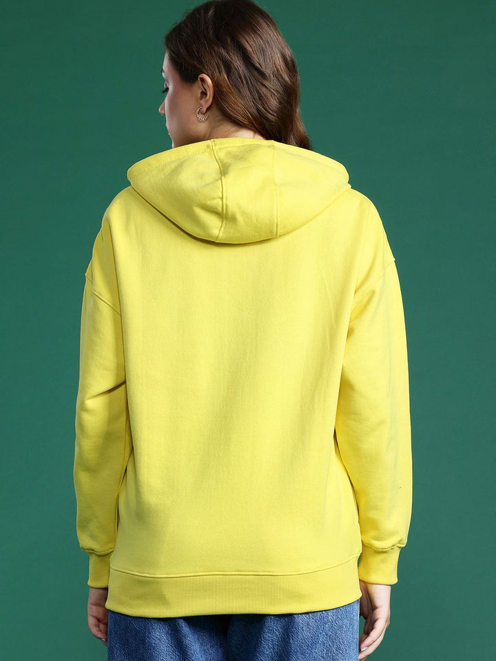 DressBerry Printed Hooded Drop-Shoulder Sleeves Sweatshirt