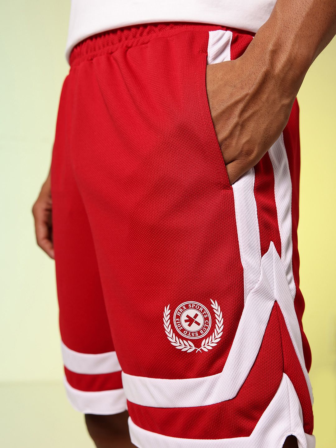 HRX by Hrithik Roshan Men Rapid-Dry Striped Lifestyle Sports Shorts