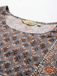 Anouk Ethnic Motif Print Kurta with Trousers & Dupatta