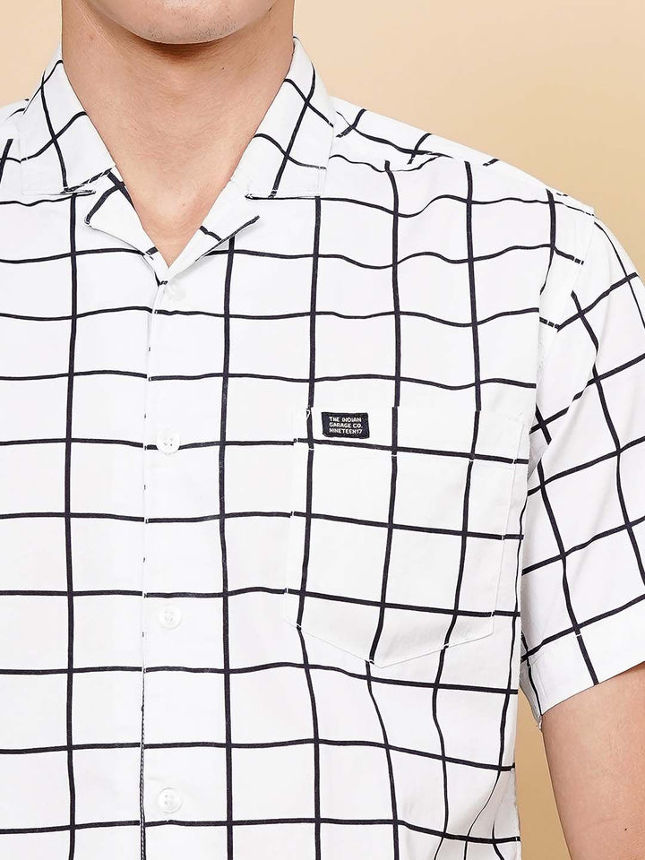 The Indian Garage Co Men Pure Cotton Checked Night suit
