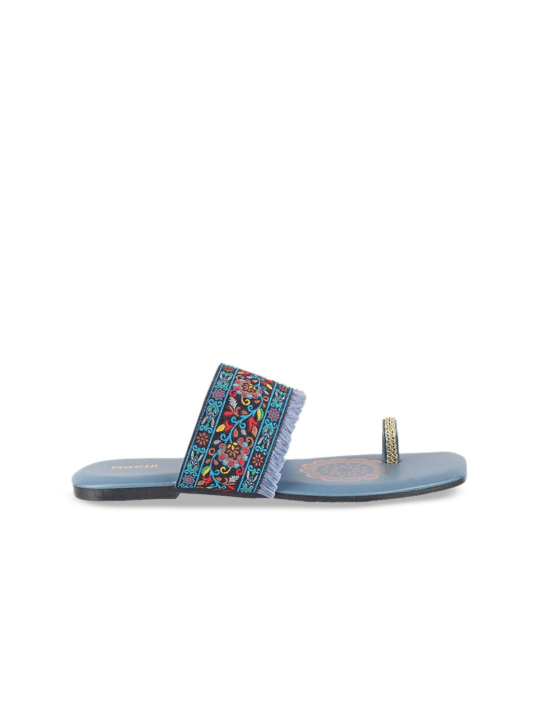 Mochi Embroidered One Toe Flats