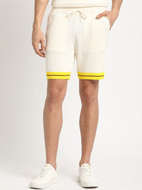 THE BEAR HOUSE Men Self Designed Regular Fit Pure Cotton Shorts