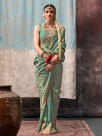 Saree mall Woven Design Zari Kanjeevaram Sarees