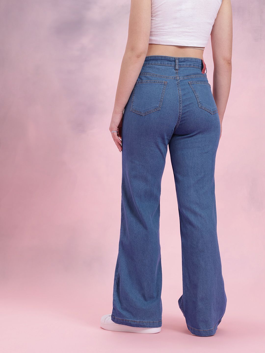 DressBerry Women Mid-Rise Wide Leg Jeans