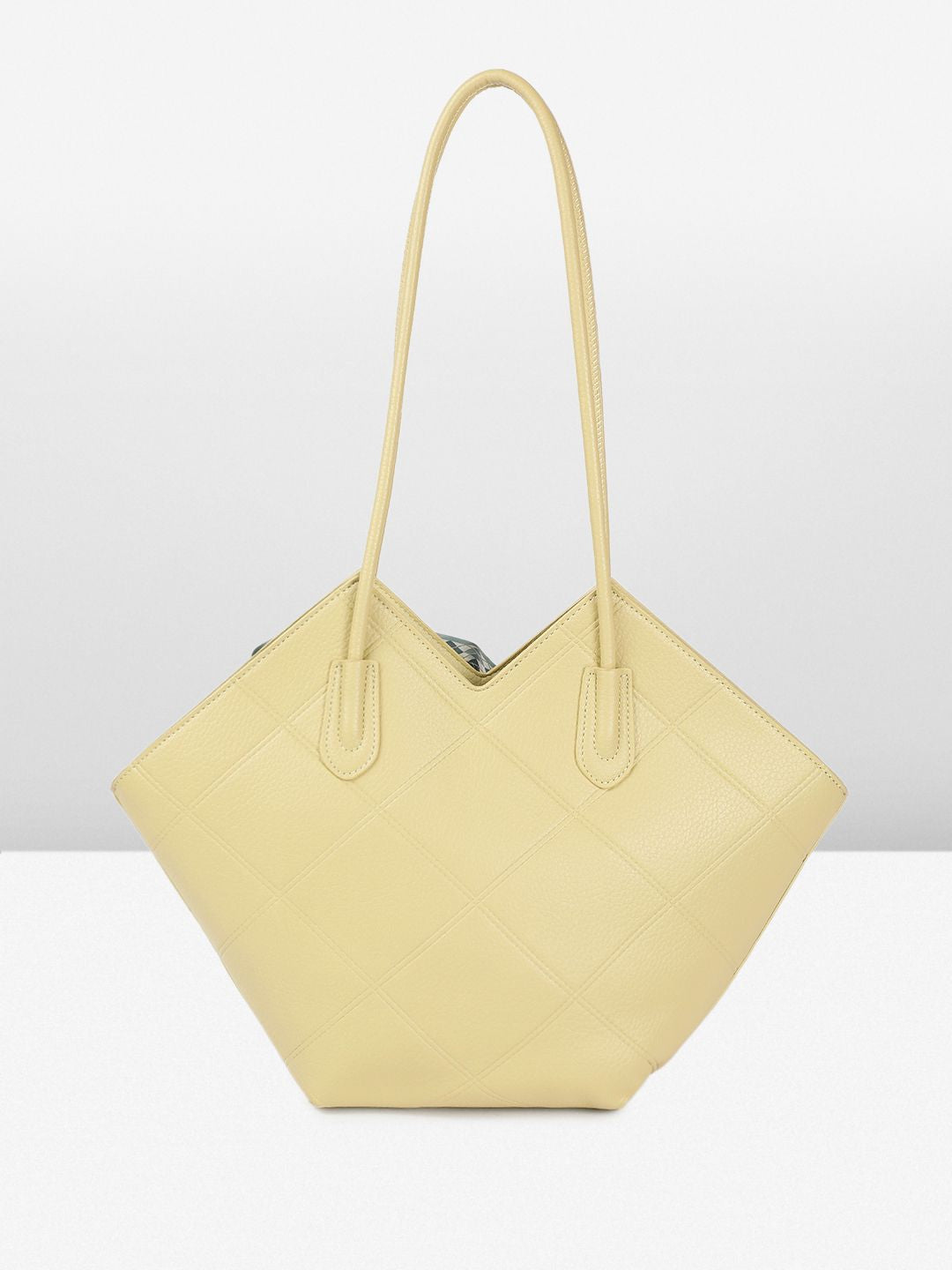 DressBerry Structured Geometric Shoulder Bag with Bow