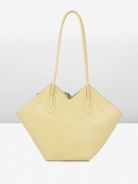 DressBerry Structured Geometric Shoulder Bag with Bow