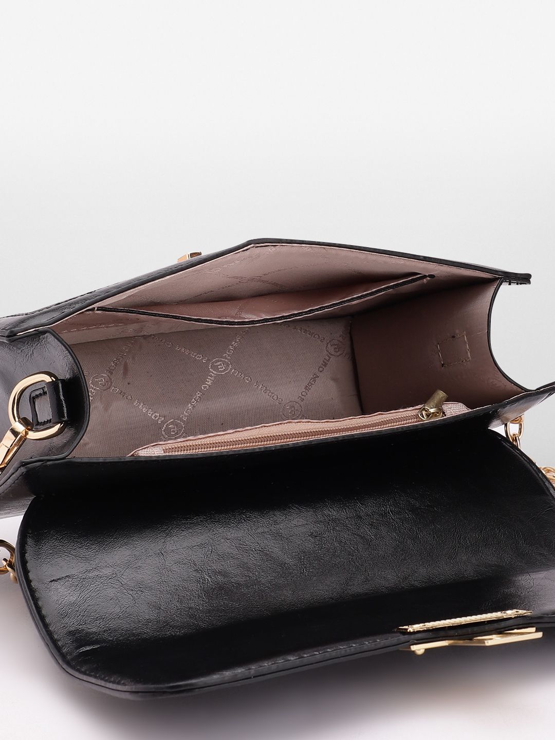 Lino Perros Floral Textured Structured Sling Bag