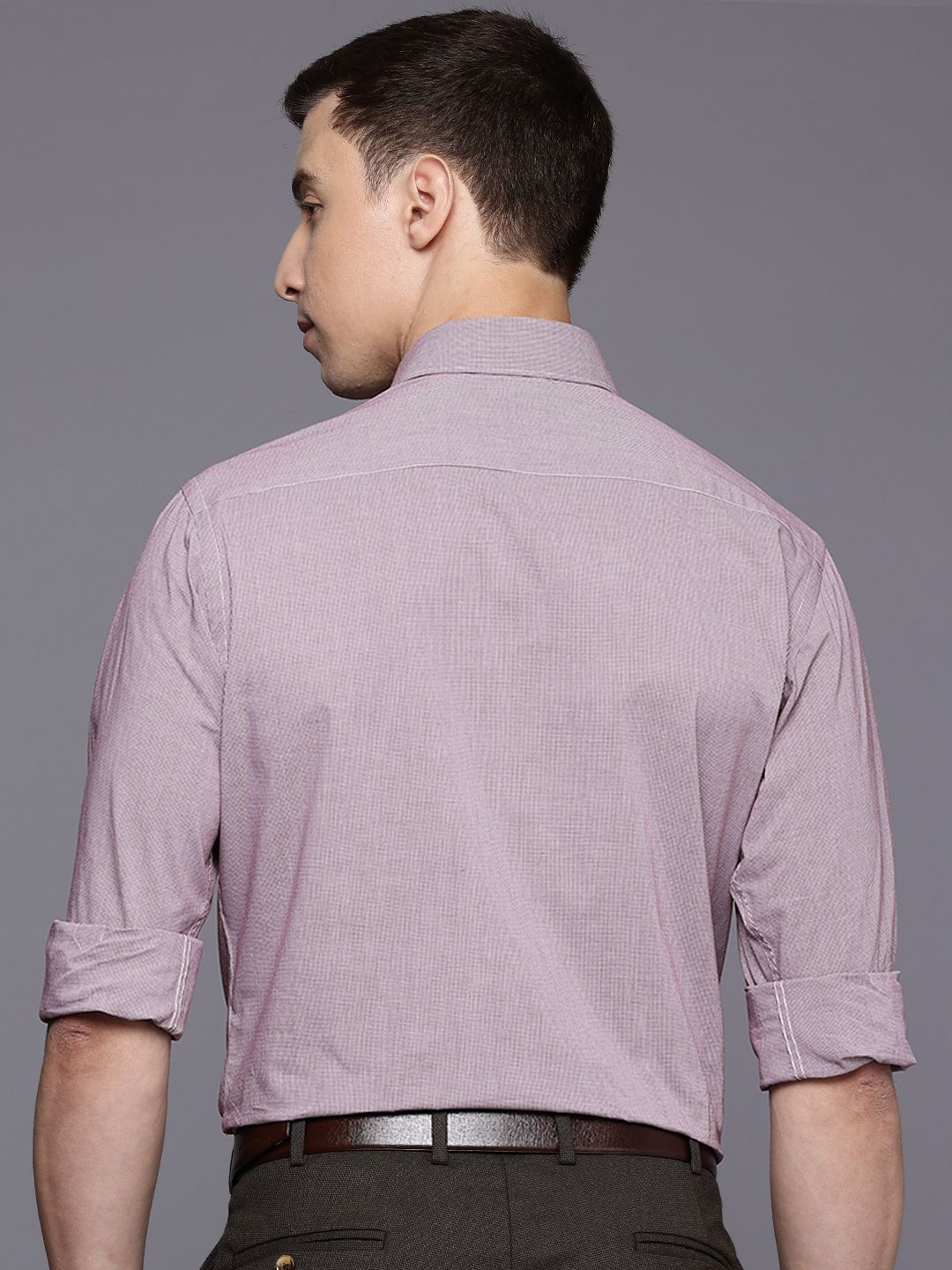 Raymond Slim Fit Checked Pure Cotton Formal Shirt