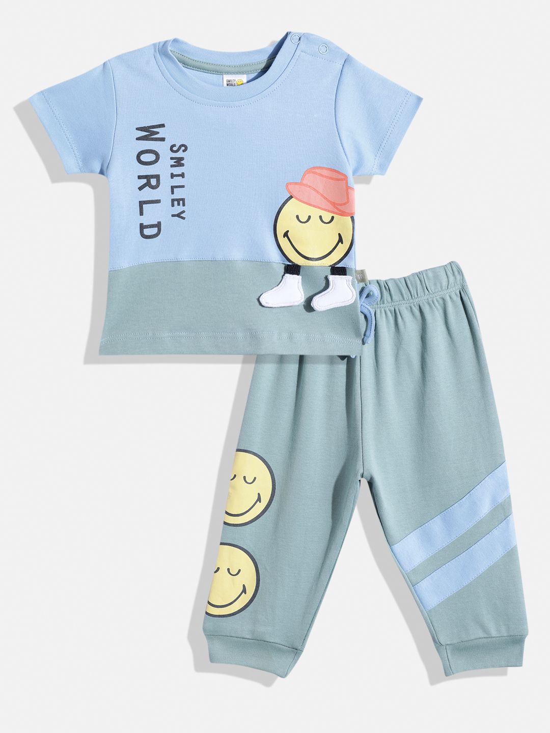 Moms Love Infant Boys Conversational Print Pure Cotton Clothing Set