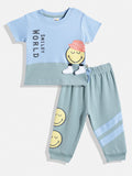 Moms Love Infant Boys Conversational Print Pure Cotton Clothing Set