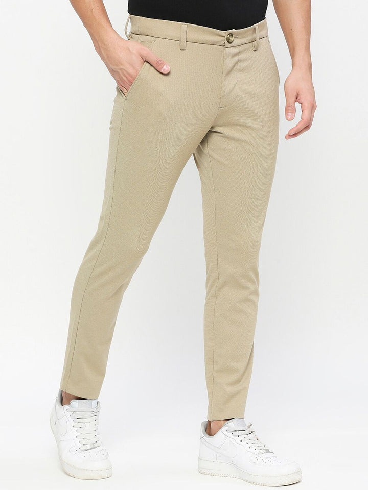 Being Human Men Regular Fit Mid-Rise Cotton Chinos Trousers