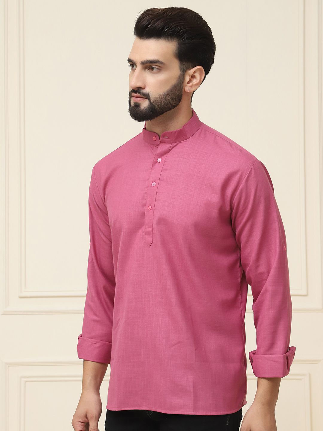 SOJANYA Men Pink Kurta