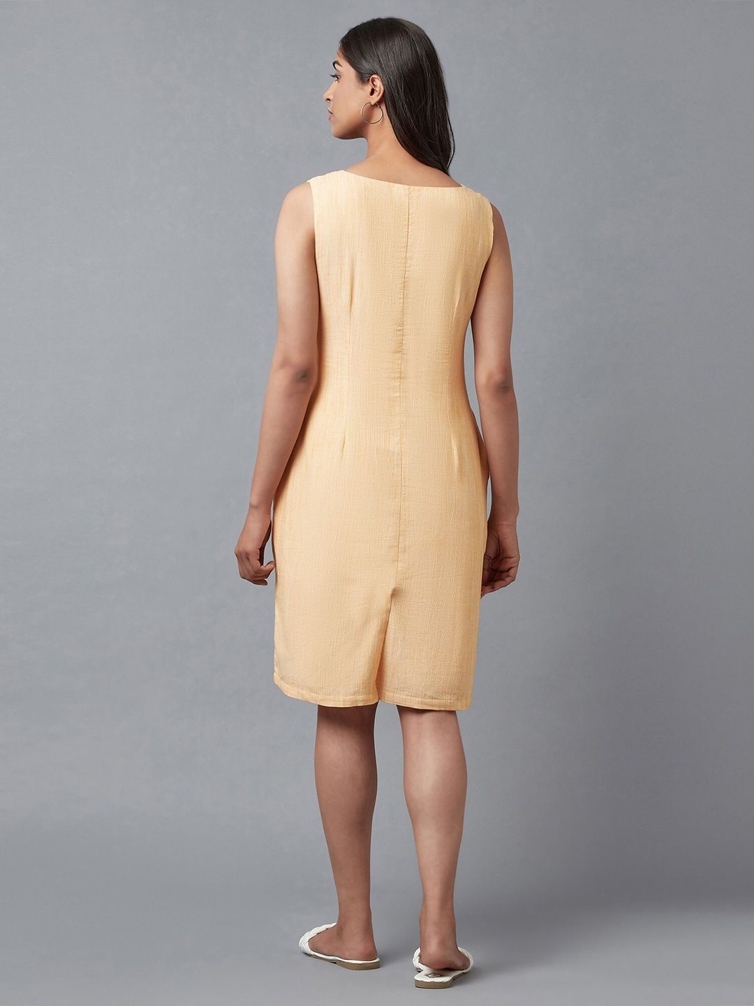 W Floral Embroidered A-Line Cotton Dress
