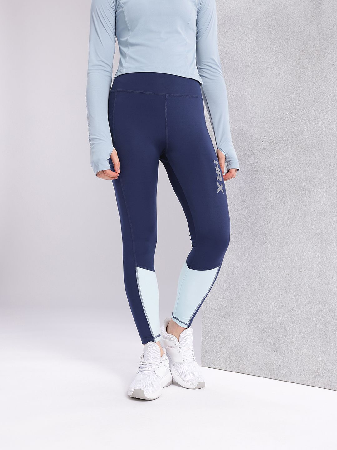 HRX by Hrithik Roshan Women Colourblock Rapid-Dry Running Tights