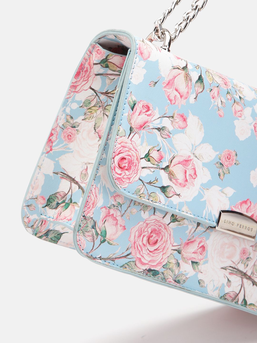 Lino Perros Floral Printed Structured Sling Bag