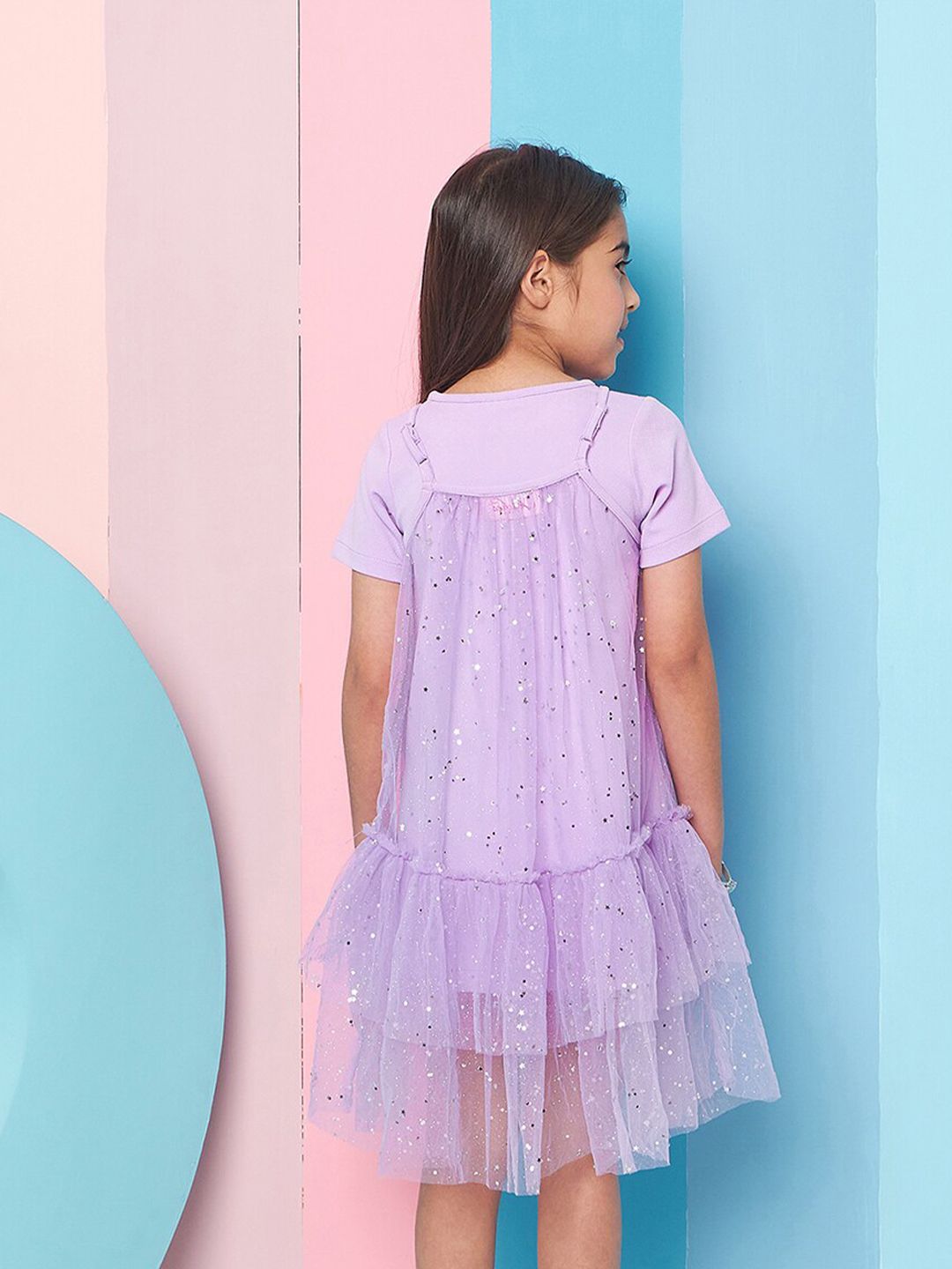 pspeaches Girls Woollen A-Line Dress