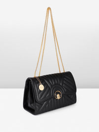 DressBerry Quilted Structured Shoulder Bag