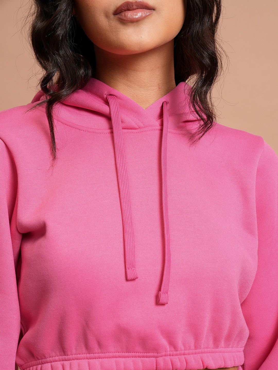 Tokyo Talkies Hooded Relaxed-fit Crop Sweatshirt & Wide Leg Trousers