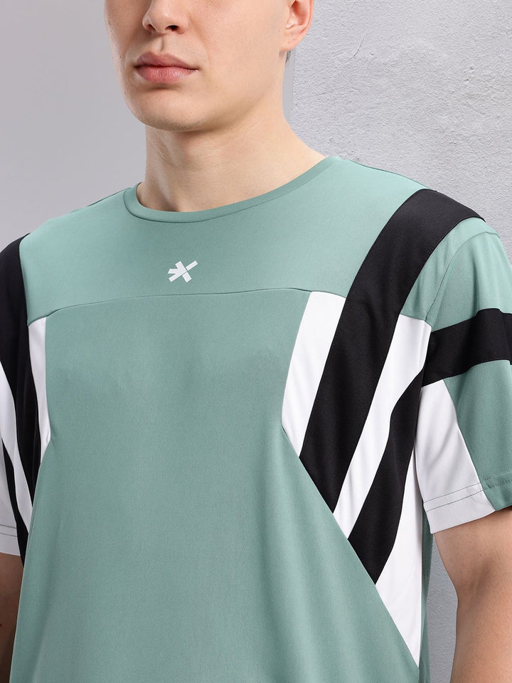 HRX by Hrithik Roshan Colourblocked Detail Regular Fit Running T-shirt
