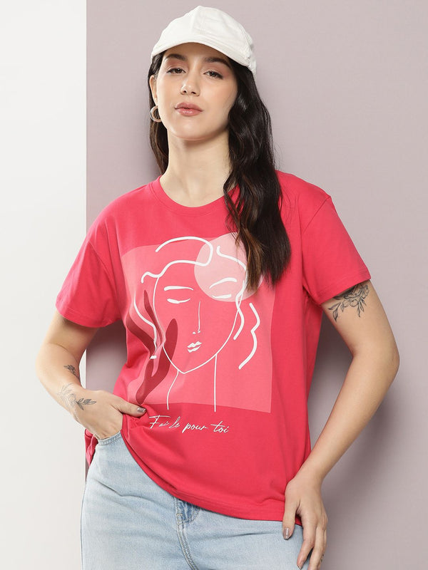 DILLINGER Women Graphic Printed Boxy T-shirt