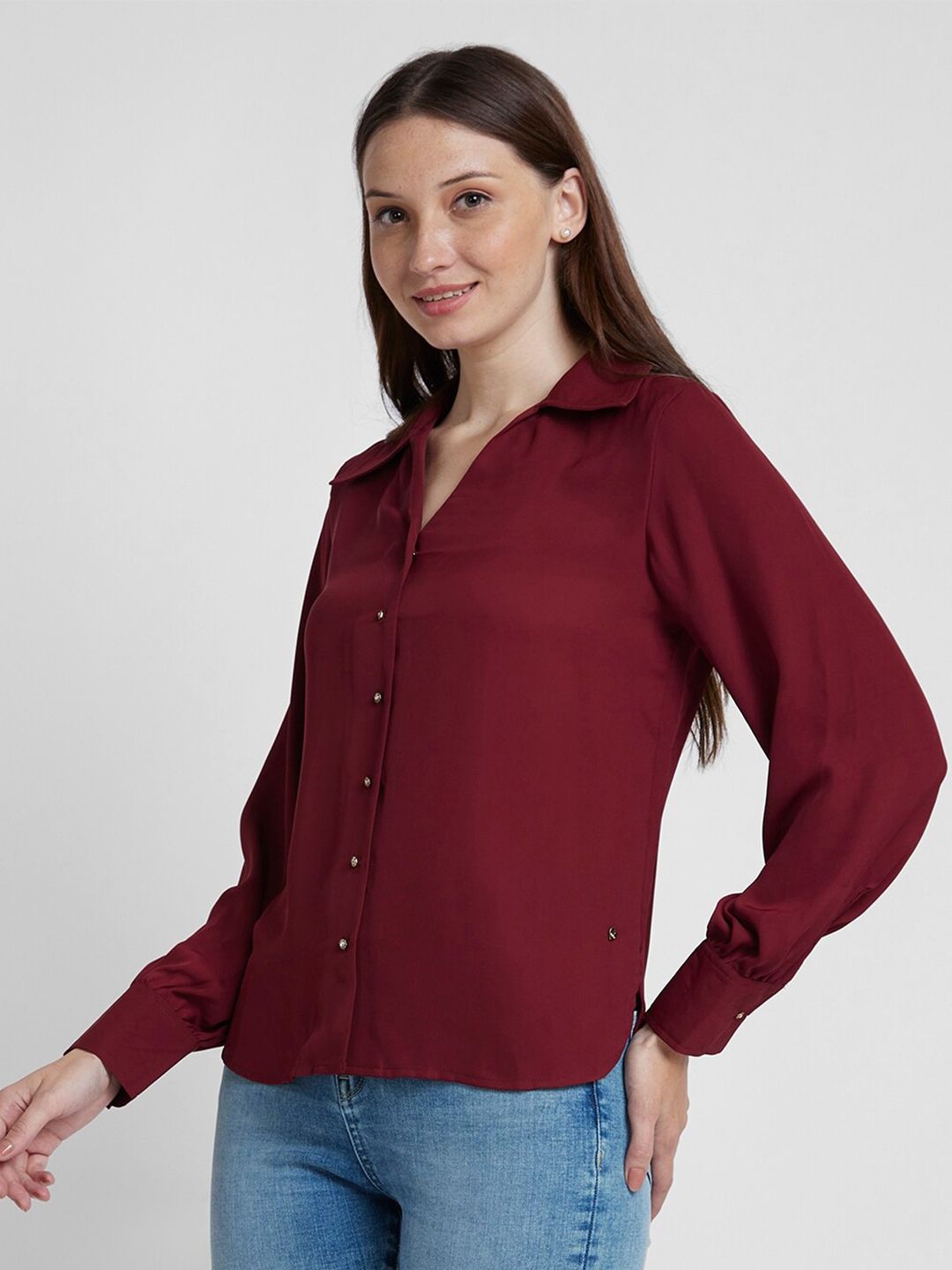 SPYKAR Classic Spread Collar Opaque Casual Shirt