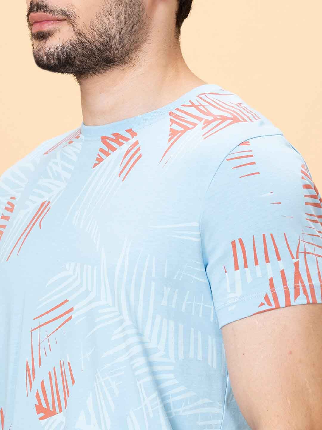 Being Human Tropical Printed Round Neck Casual T-shirt