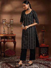 Libas Ethnic Motifs Thread Work Straight Kurta with Trousers & With Dupatta