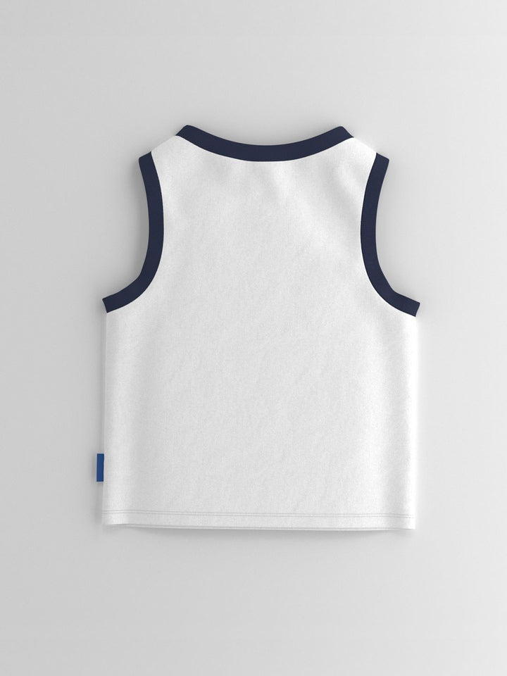 Nauti Nati Boys Graphic Printed Sleeveless Pure Cotton T-shirt With Shorts