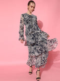 STREET 9 Women Blue Animal Printed Dress