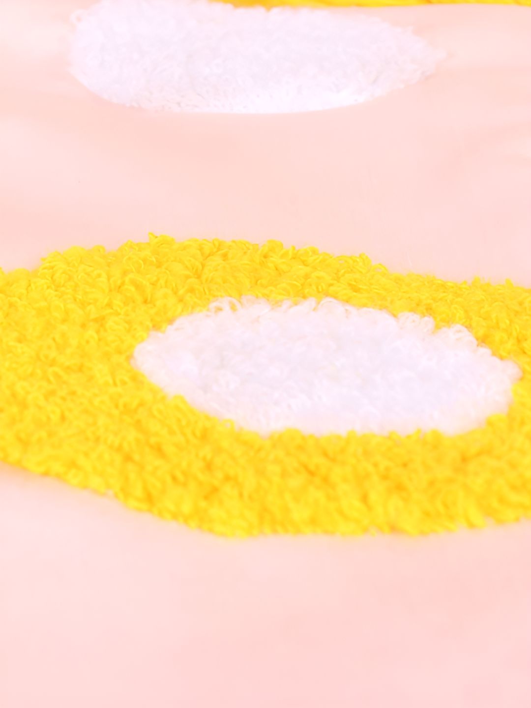 STITCHNEST Peach-Coloured & Yellow Embroidered Rectangle Cushion Cover