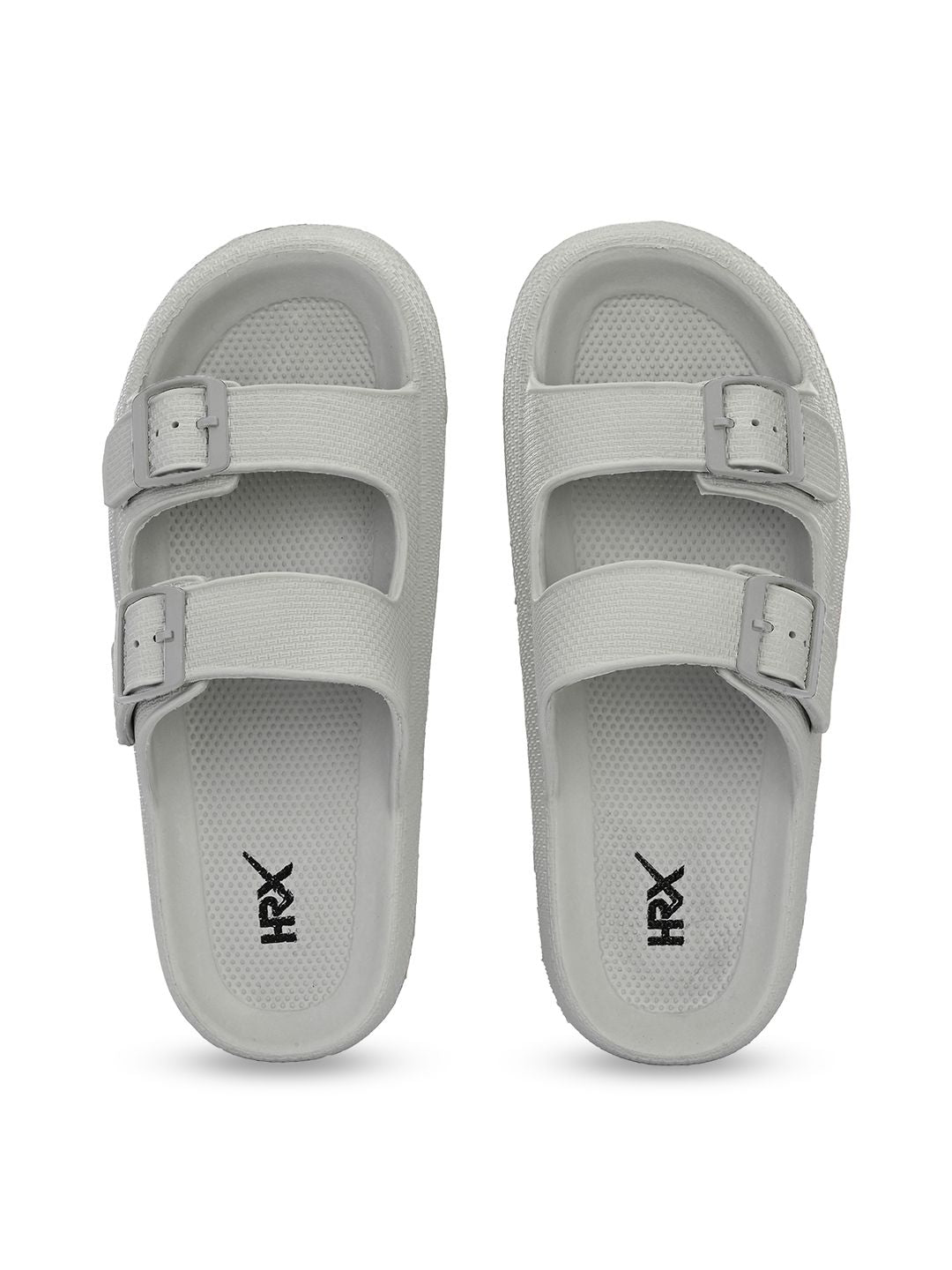 HRX by Hrithik Roshan Men Textured Sliders With Buckle Details