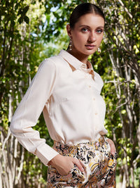 WORK IT by STREET 9 Comfort Fit Satin Casual Shirt