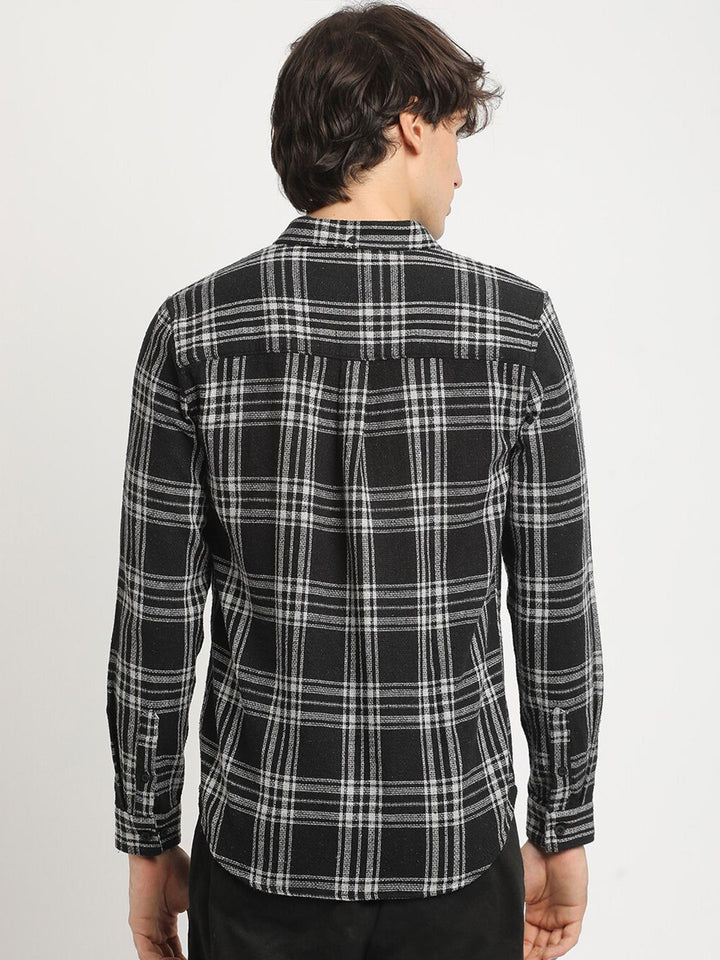 THE BEAR HOUSE Men's Checkered Slim Fit Casual Shit
