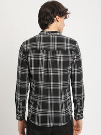 THE BEAR HOUSE Men's Checkered Slim Fit Casual Shit