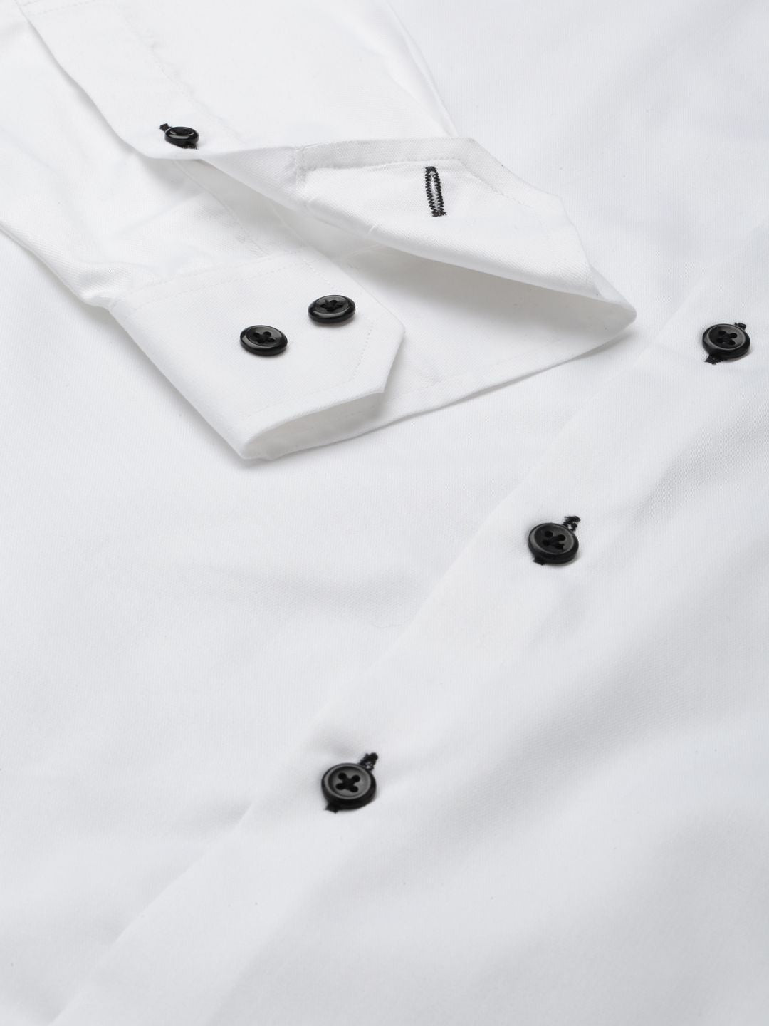 Hancock Men White Pure Cotton Slim Fit Tuxedo Shirts