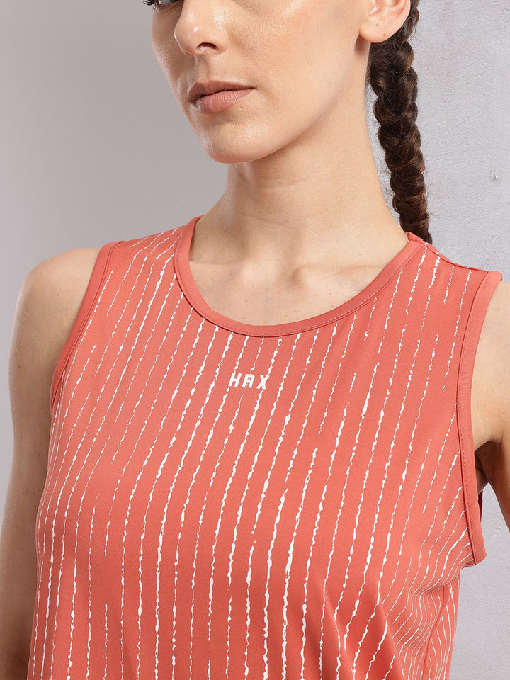 HRX by Hrithik Roshan Rapid Dry Striped Training T-Shirts