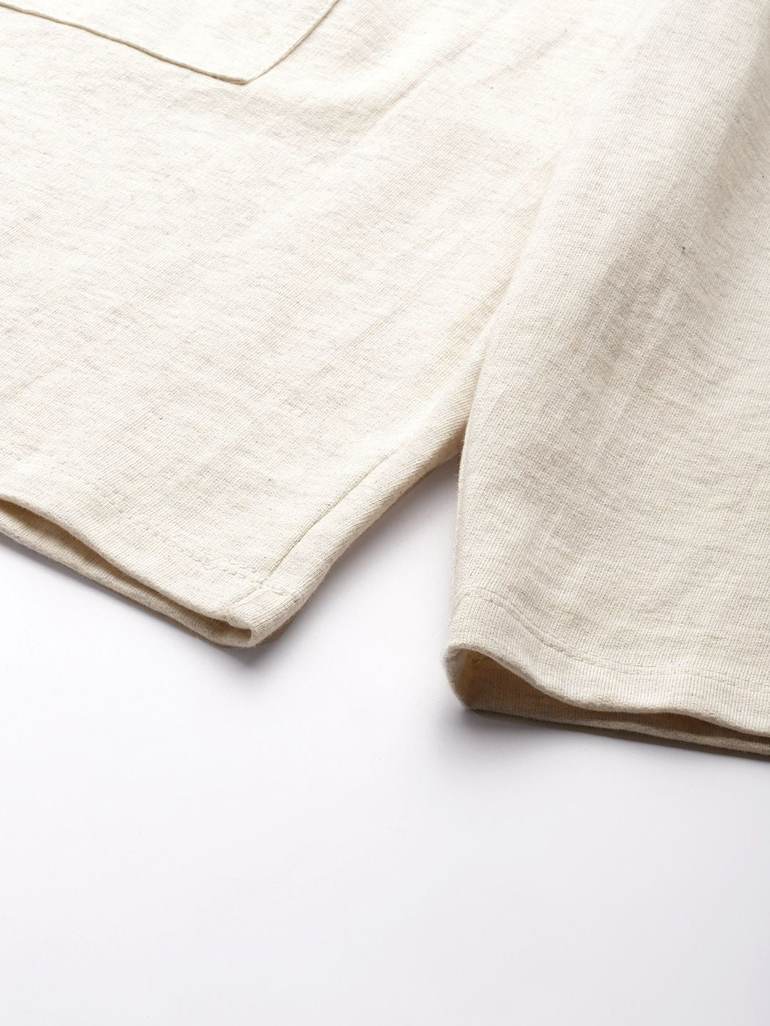 HRX By Hrithik Roshan Yoga Men Oatmeal Mel Organic Cotton Solid Shorts