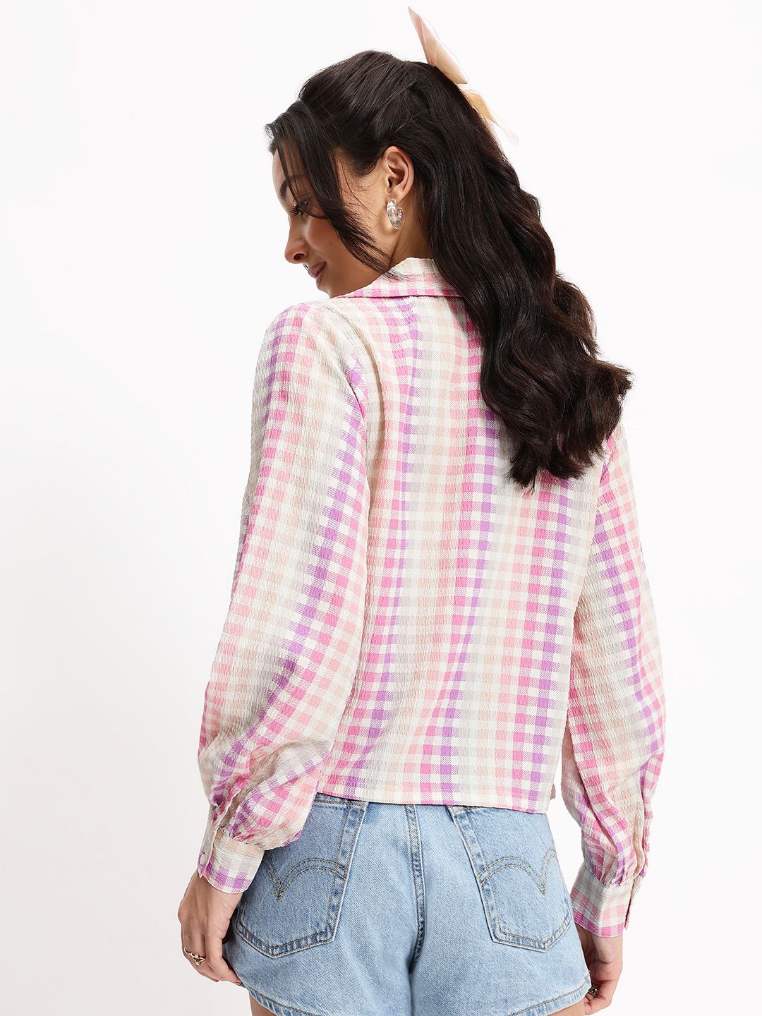 DressBerry Rainbow Checkerboard Shirt
