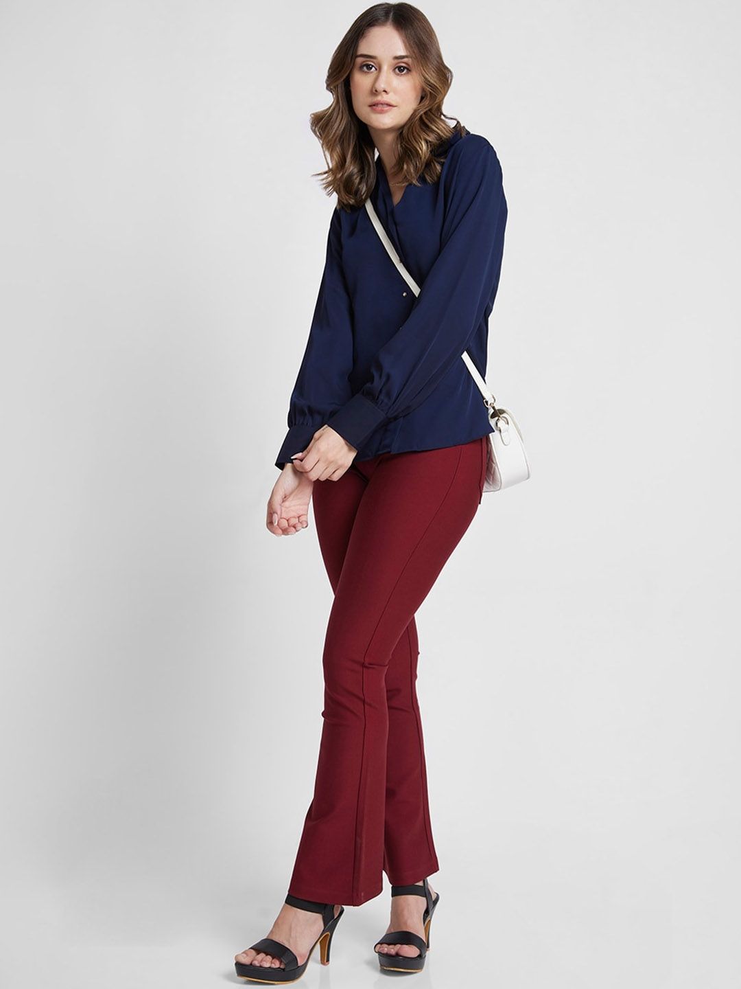 SPYKAR Women High-Rise Bootcut Trousers