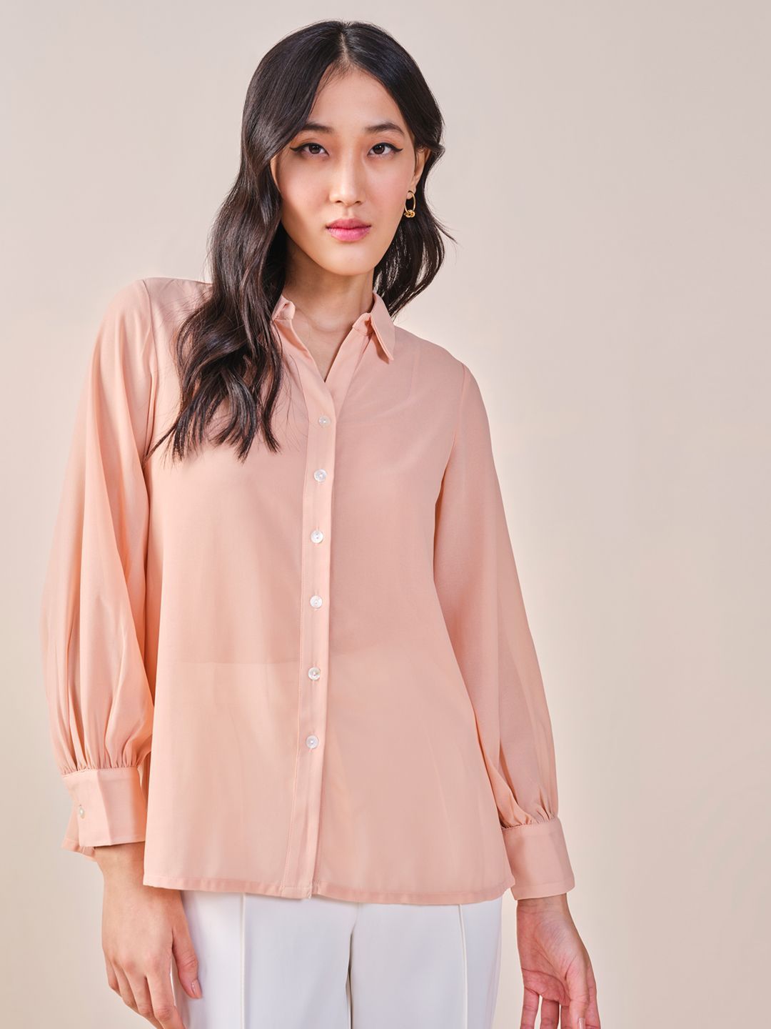 AND Solid Shirt Style Top