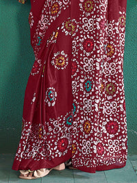 Saree mall Ethnic Motifs Poly Cotton Block Print Sarees