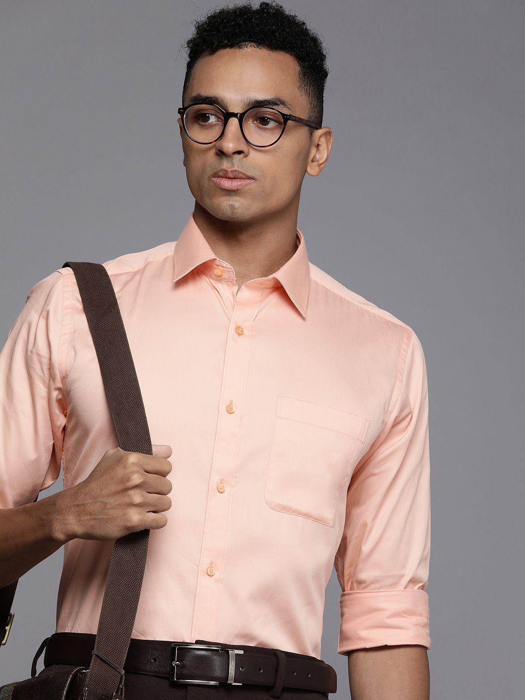 Raymond Men Pure Cotton Slim Fit Opaque Formal Shirt
