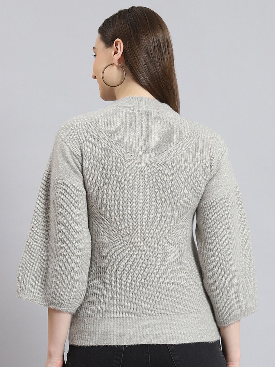Monte Carlo Cable Knit Self Design Pullover Sweater