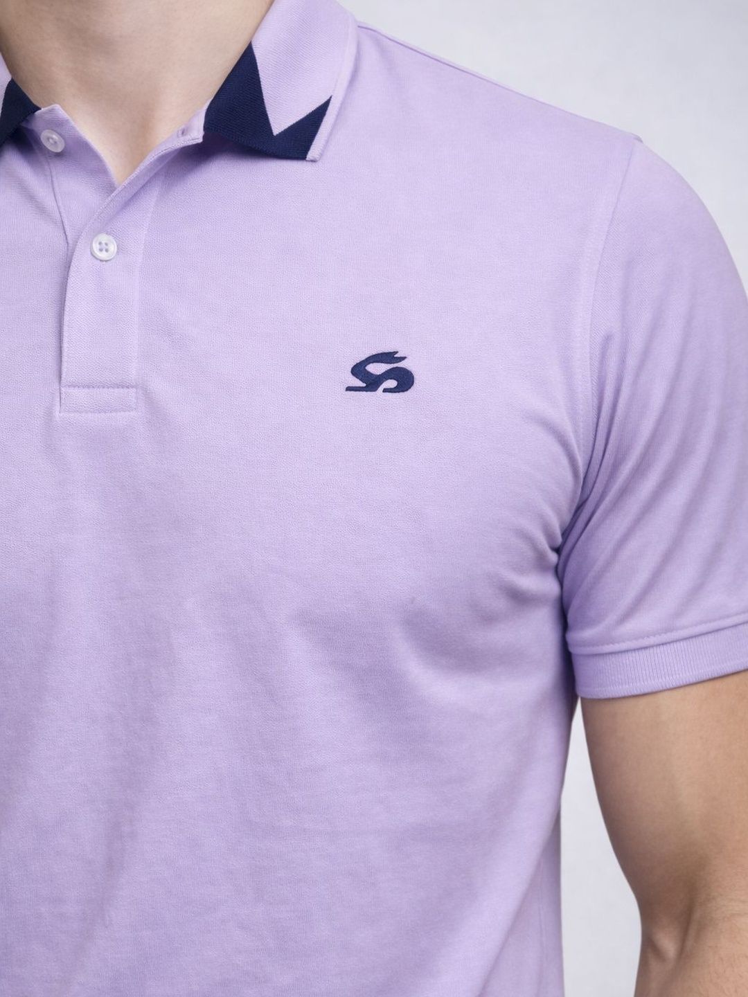 T-shirt Kolar Polo Logo Jenama ADRO Lelaki