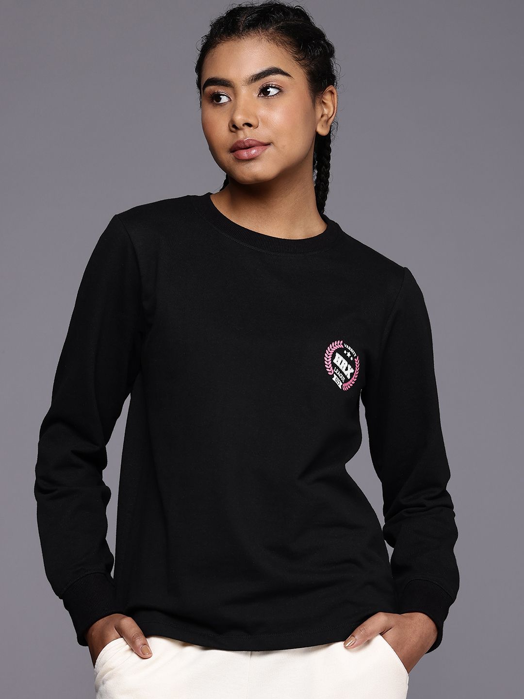 HRX by Hrithik Roshan Round Neck Knitted Sweatshirt