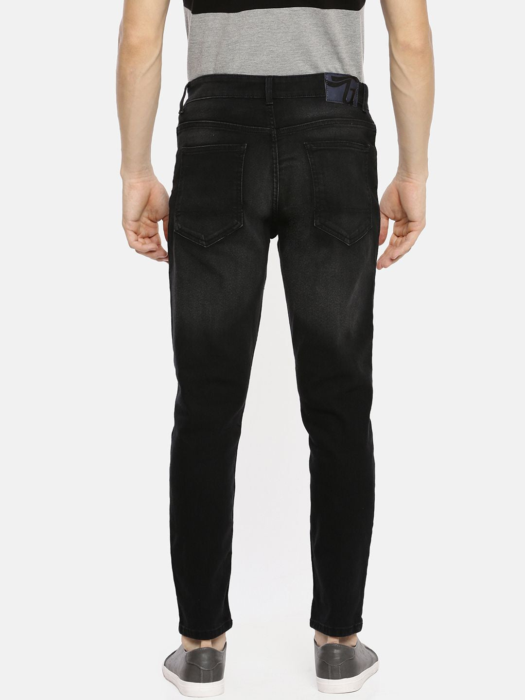 The Indian Garage Co Men Black Slim Fit Mid-Rise Clean Look Jeans