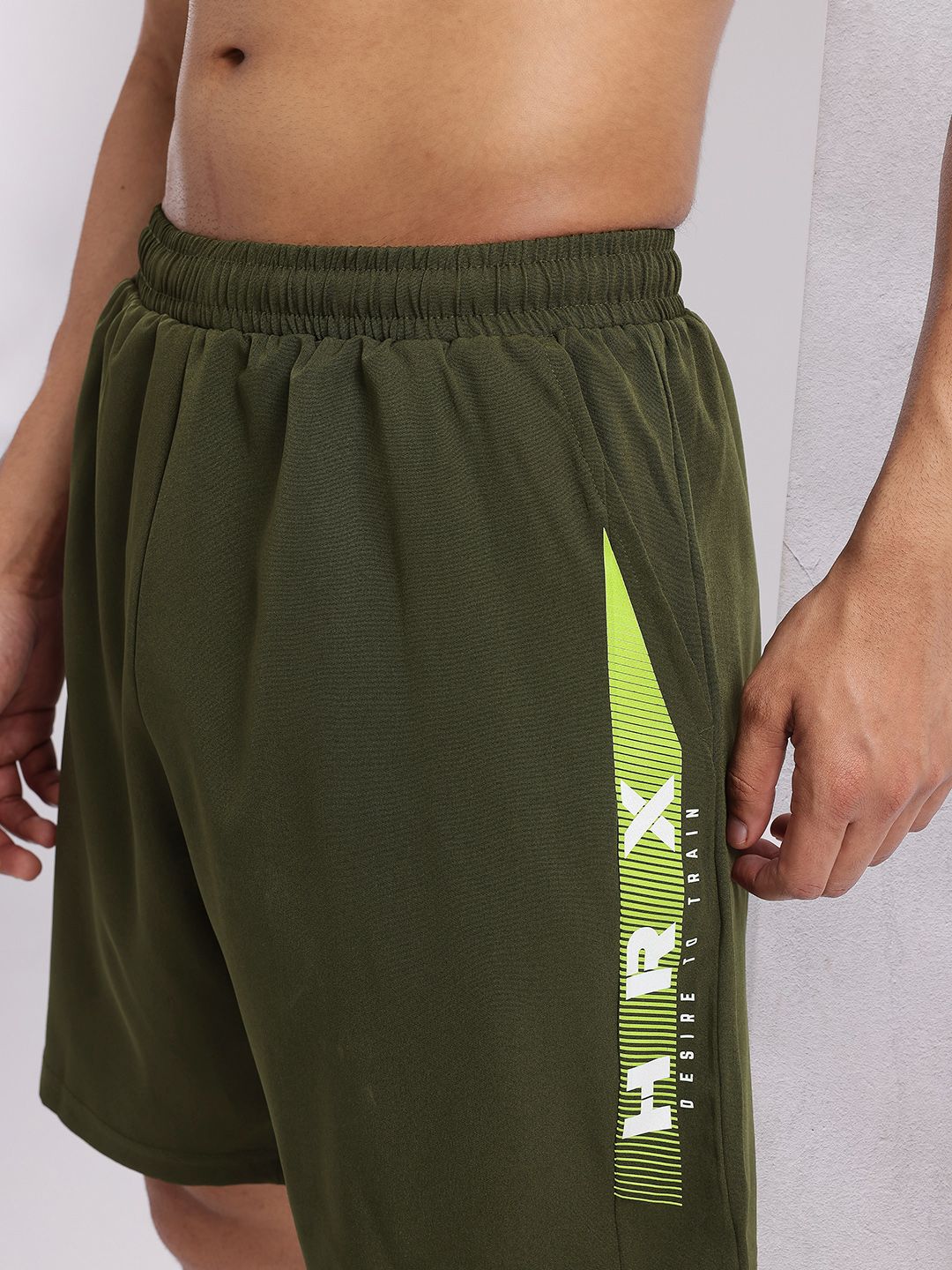 HRX by Hrithik Roshan Men Brand Logo Print Mid-Rise Training Shorts