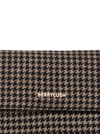 Berrylush Brown Self Design Structured Sling Bag