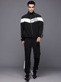 Hrx oleh Hrithik Roshan Colourblocked Logo Brand Dicetak Rapid-Dry Running Tracksuit