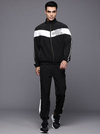 Hrx oleh Hrithik Roshan Colourblocked Logo Brand Dicetak Rapid-Dry Running Tracksuit